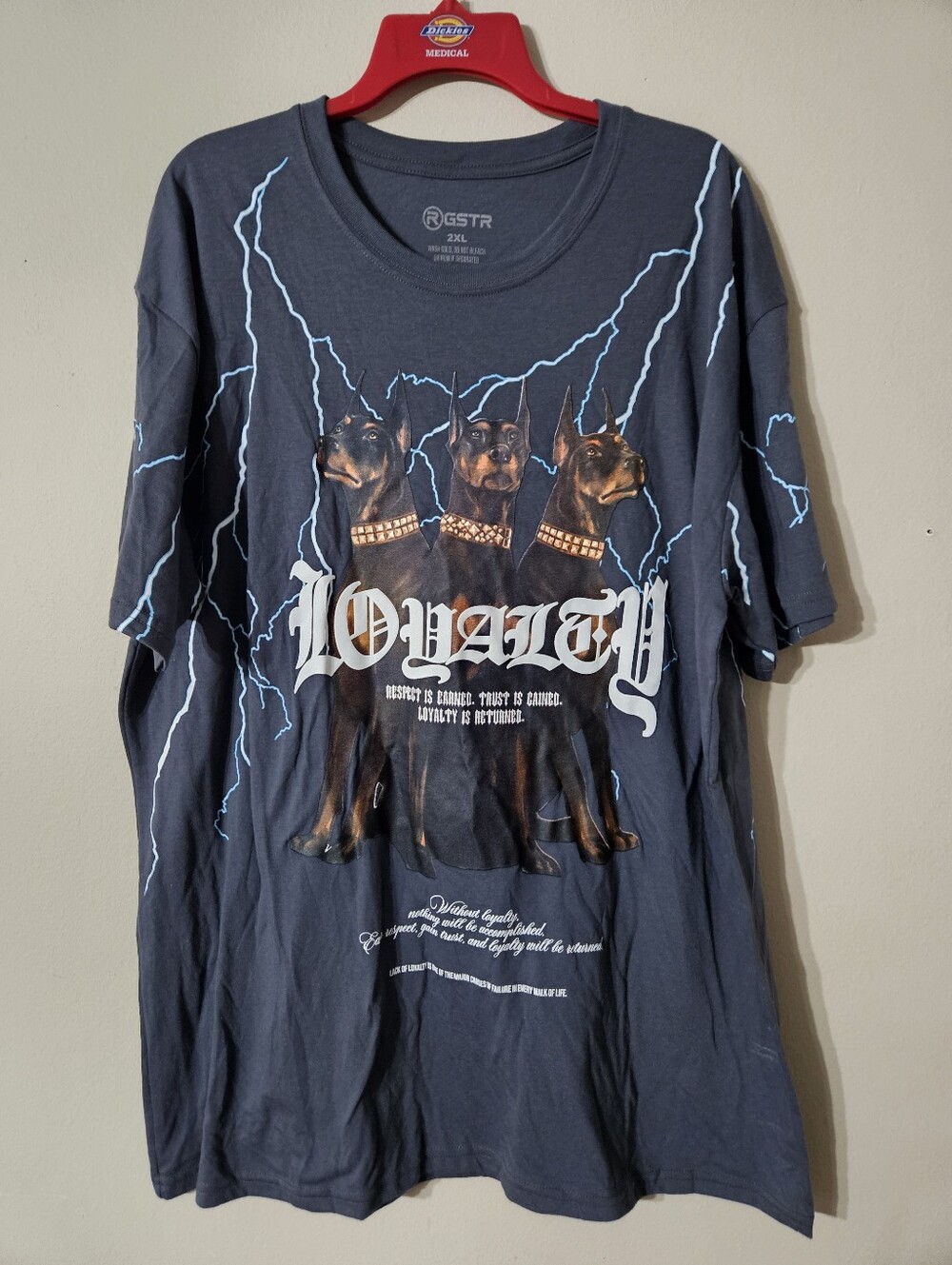 RGSTR Loyalty Lightning Double Sided Tshirt 2XL
